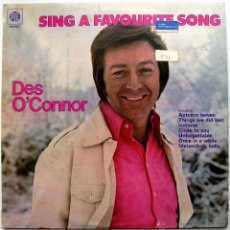 Discos de vinilo: DES O'CONNOR - DES O'CONNOR SING A FAVOURITE SONG - LP PYE RECORDS 1972 UK BPY. Lote 43809059