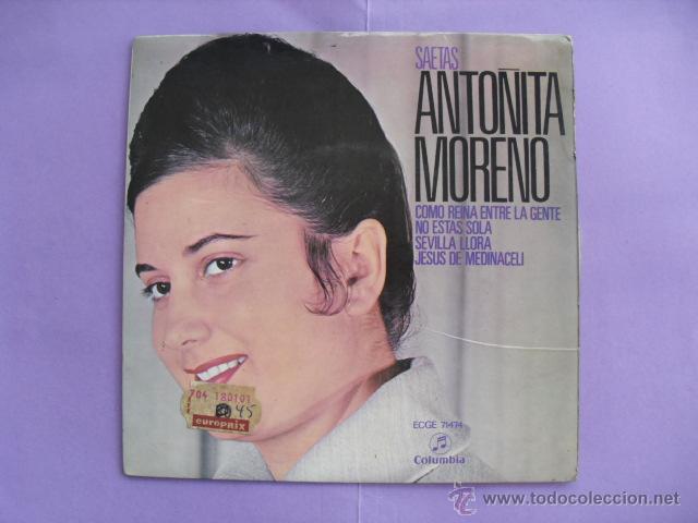 Discos de vinilo: ANTO&Ntilde;ITA MORENO. SINGLE. - Foto 1