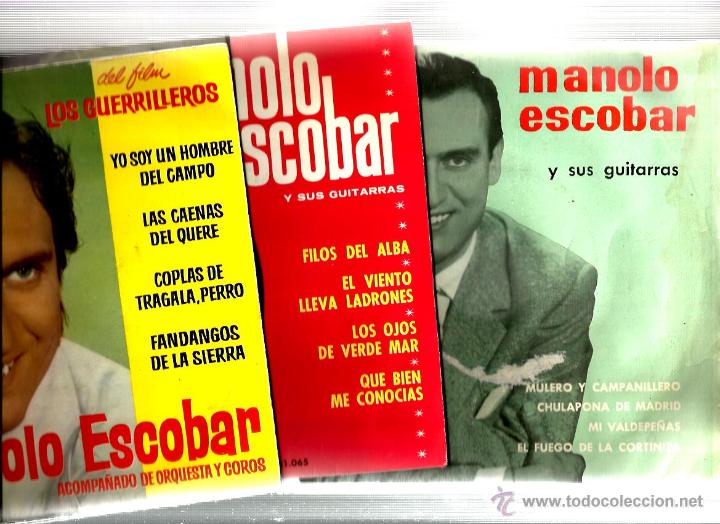 Discos de vinilo: 6 SINGLES Y EP&acute; S DE MANOLO ESCOBAR - Foto 1