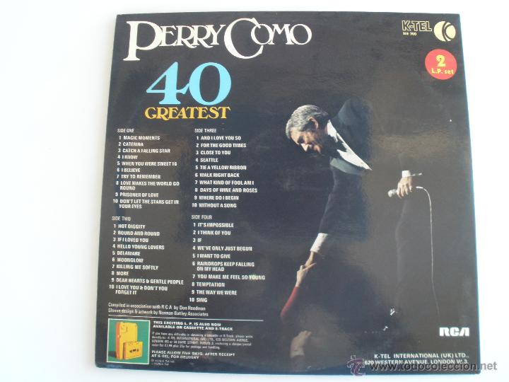 Discos de vinilo: PERRY COMO - 40 GREATEST - Foto 3