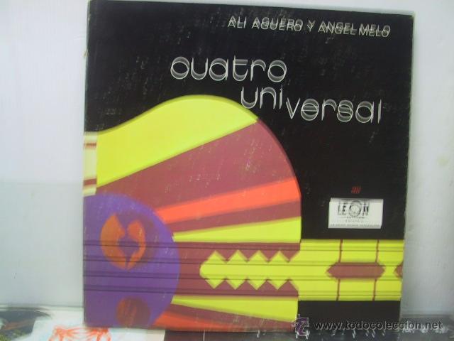 Disques de vinyle: ALI AGUERO Y ANGEL MELO - CUATRO UNIVERSAL - PORTADA ABIERTA - ORIGINAL VENEZUELA - LEON