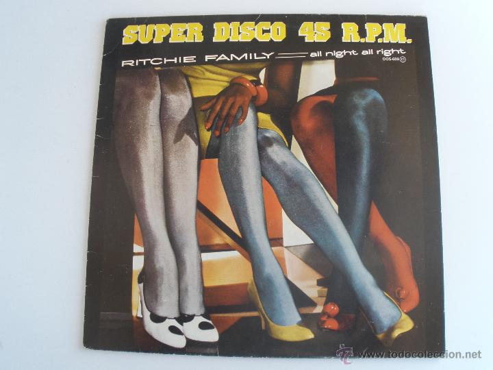 Discos de vinilo: RITCHIE FAMILY / ALL NIGHT ALL RIGHT - Foto 1