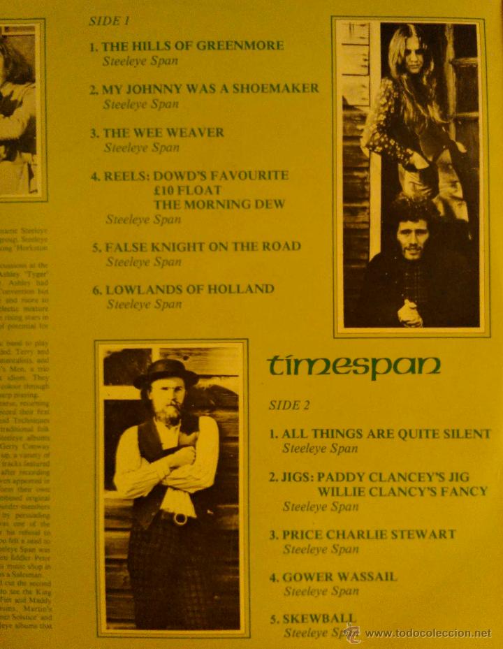 Discos de vinilo: STEELEYE SPAN, TIME SPAN - DOBLE LP UK ORIGINAL, 2 DISCOS. COMO NUEVO - Foto 2