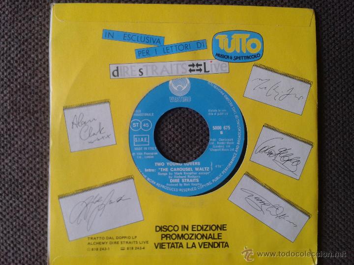 Discos de vinilo: DIRE STRAITS SINGLE PROMOCIONAL ITALIANO. - Foto 2