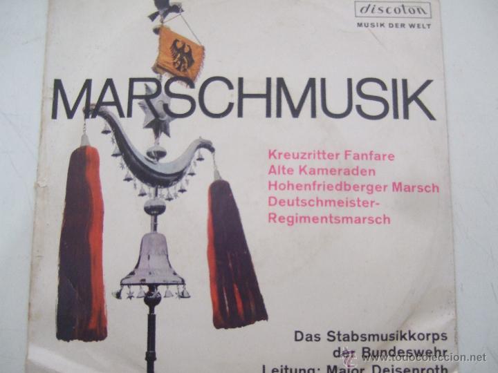Discos de vinilo: MARSCHMUSIK Kreuzritter-Fanfare-Alte kameraden-Hohenfriedberger marsch-deutschmeister-regimentsmarsc