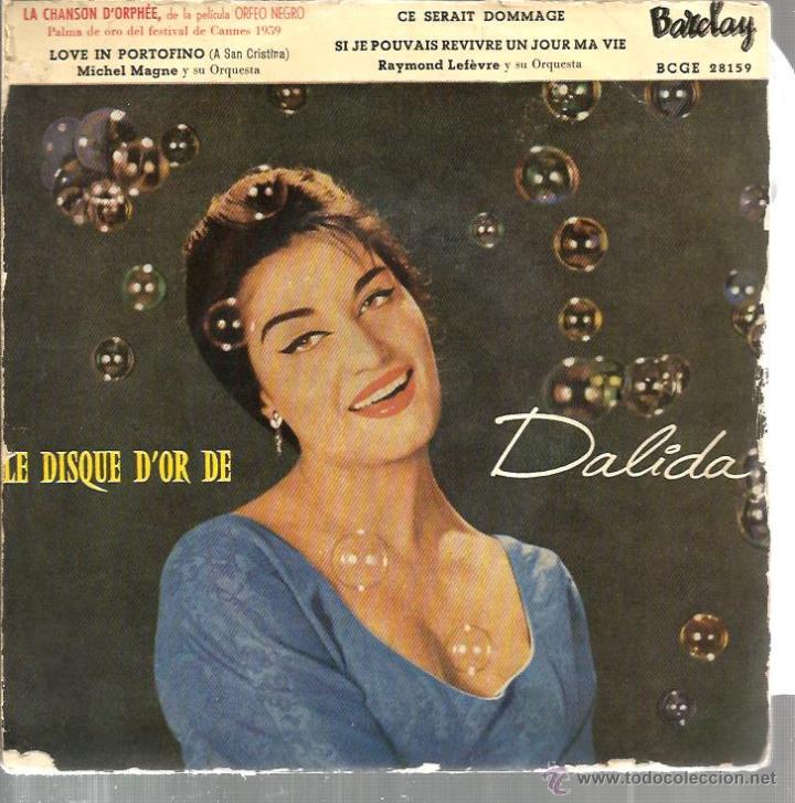 Discos de vinilo: EP DALIDA : LA CHANSON D&acute;ORPHEE + 3 - Foto 1