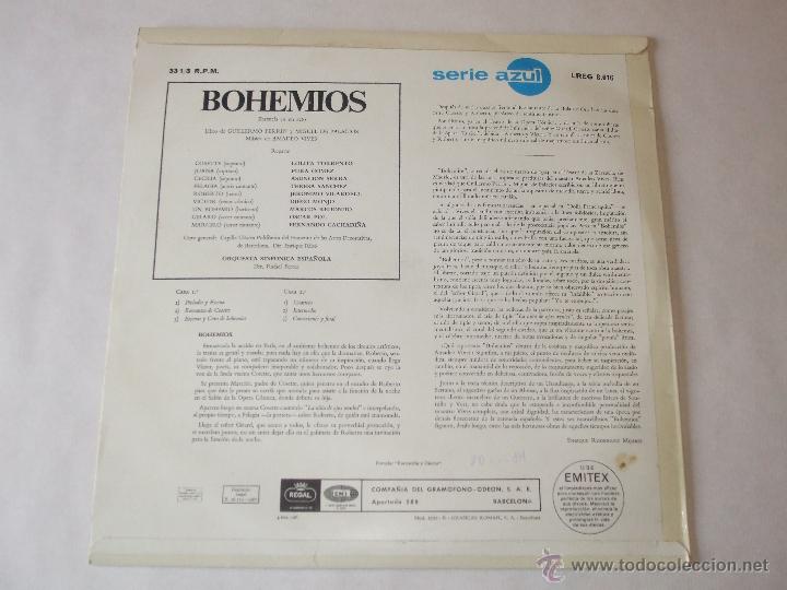 Discos de vinilo: Bohemios Amadeu Vives - Foto 2