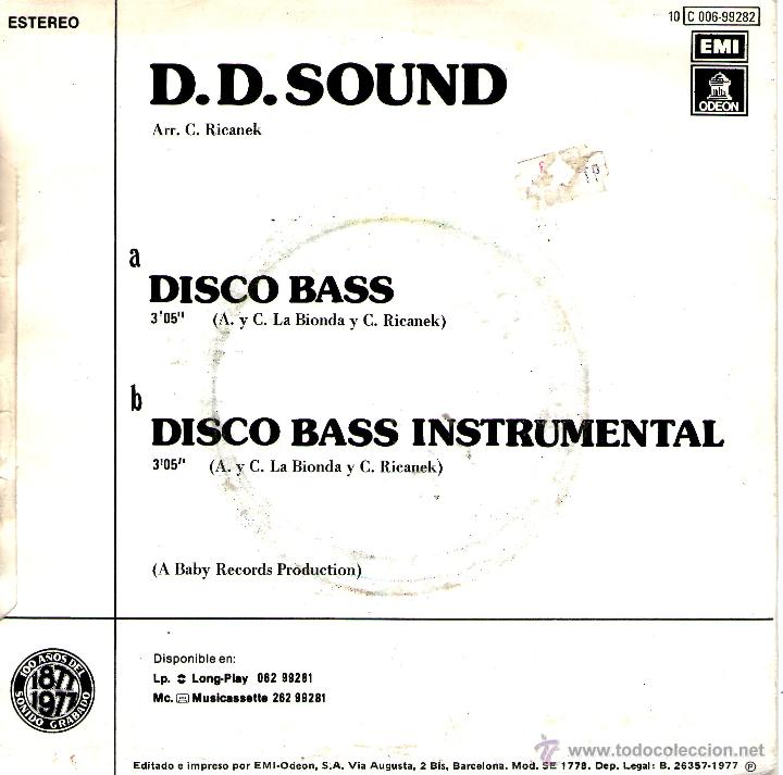 Discos de vinilo: D.D. SOUND - DISCO BASS - Foto 2