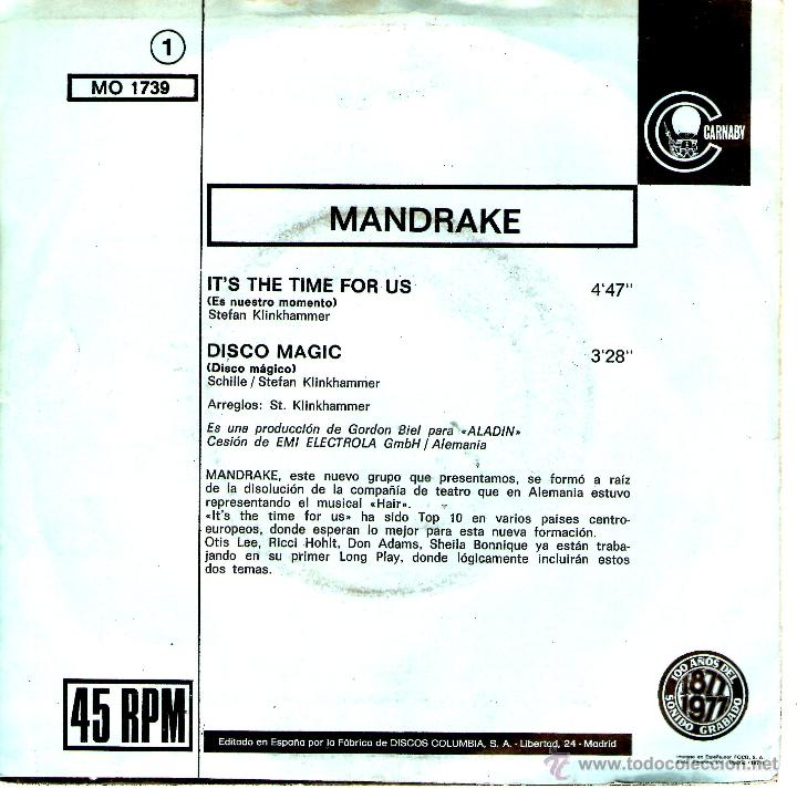 Discos de vinilo: MANDRAKE-IT&acute;S THE TIME FOR US - Foto 2