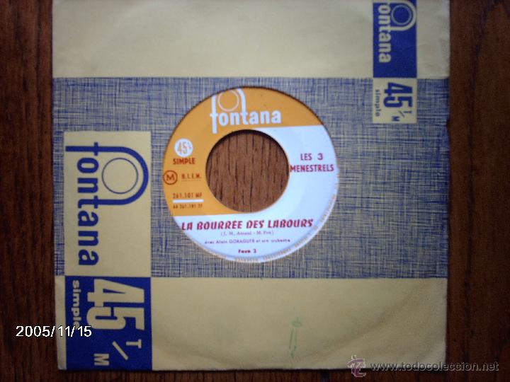 Discos de vinilo: les 3 menestrels  -  hou, la houppe  +   la bourree des labours