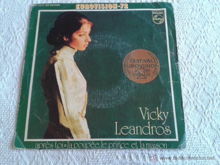 Discos de vinilo: VICKY LEANDROS. EUROVISION 72 DISCO DE VINILO. SINGLE. - Foto 1