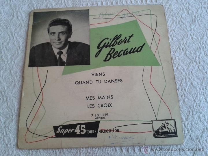 Discos de vinilo: GILBERT BECAUD. DISCO DE VINILO SINGLE. 4 CANCIONES - Foto 1