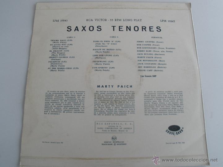 Discos de vinilo: SAXOS TENORES - Foto 2