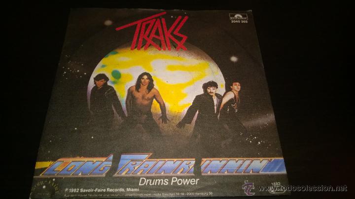 Discos de vinilo: TRAKS - LONG TRAIN RUNNIN / DRUMS POWER - Foto 1