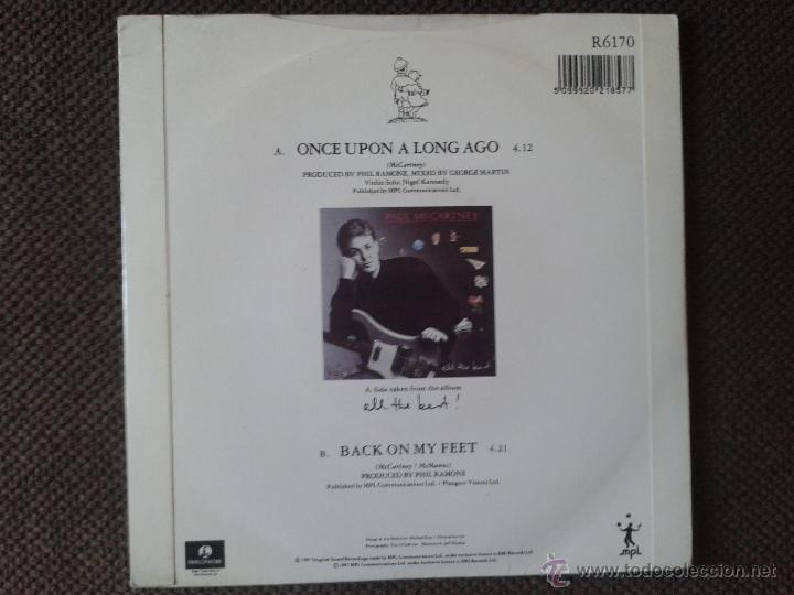 Discos de vinilo: PAUL MCCARTNEY SINGLE ONCE UPON A LONG AGO - Foto 2