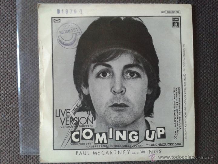 Discos de vinilo: PAUL MCCARTNEY SINGLE COMING UP - Foto 2