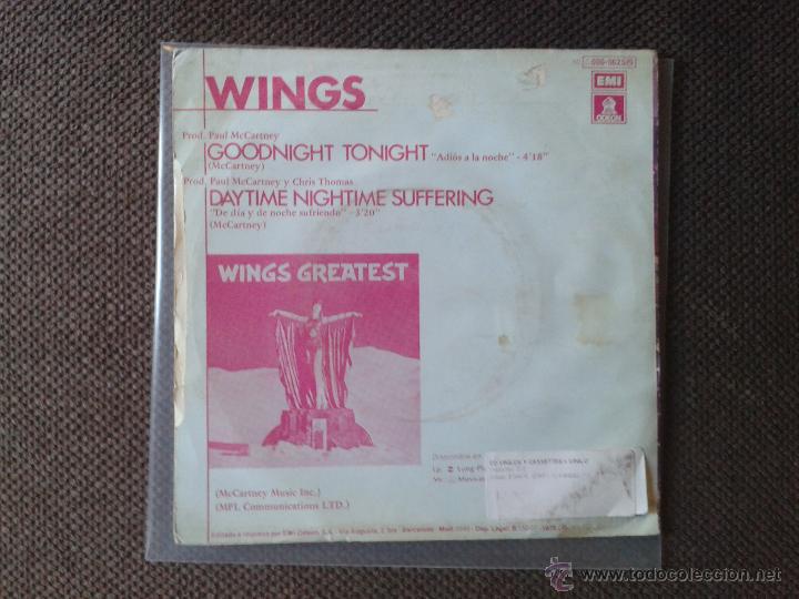Discos de vinilo: PAUL MCCARTNEY SINGLE ADIOS A LA NOCHE - Foto 2