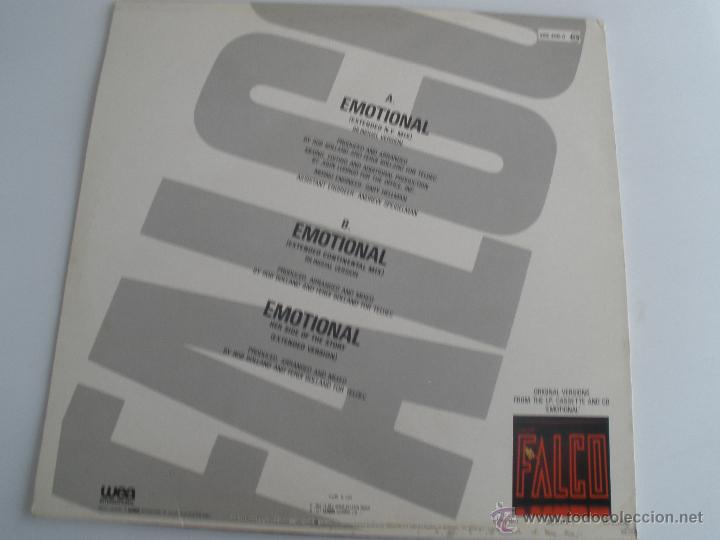 Discos de vinilo: FALCO  EMOTIONAL - Foto 2