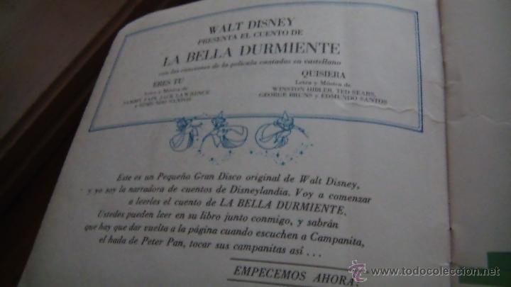 Discos de vinilo: CUENTO Y DISCO LA BELLA DURMIENTE - Foto 1