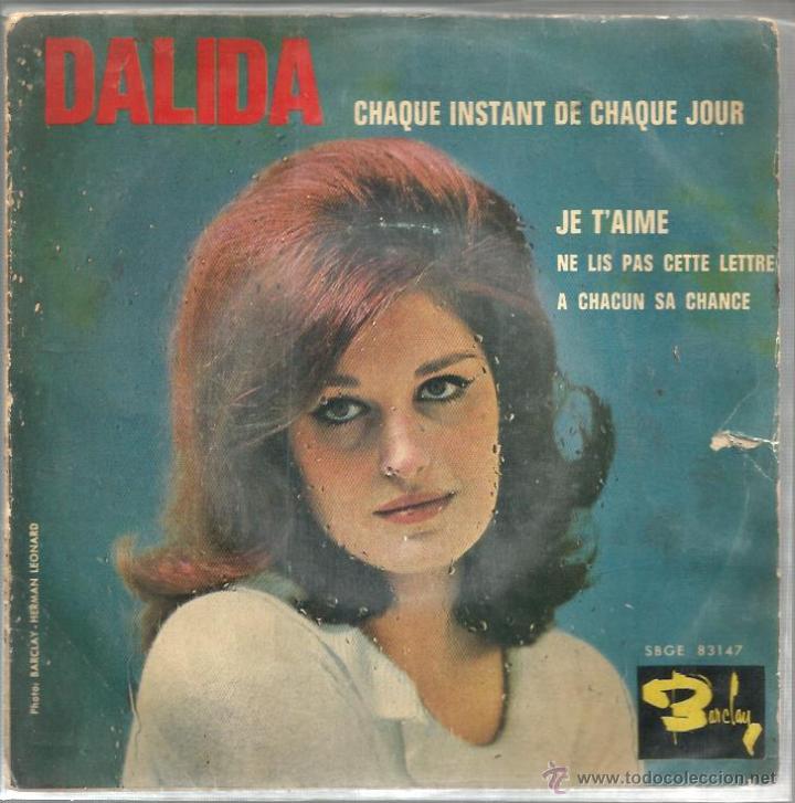 Discos de vinilo: EP DALIDA : CHAQUE INSTANT DE CHAQUE JOUR - Foto 1
