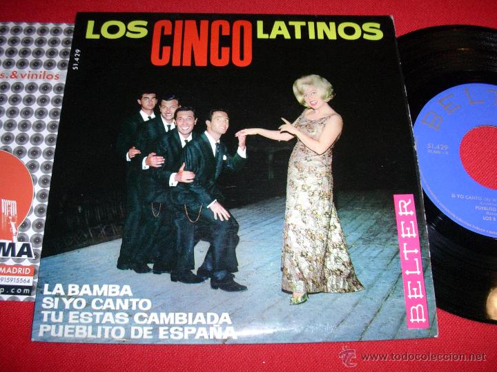 Discos de vinilo: los cinco latinos la bamba   1964   ep - Foto 1