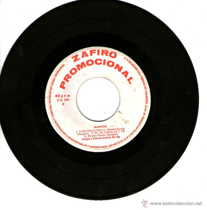 Discos de vinilo: MARISOL EP PROMOCIONAL - Foto 1