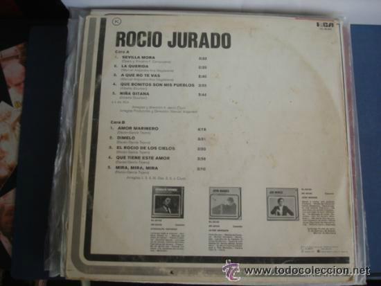 Discos de vinilo: ROCIO JURADO - SEVILLA MORA - Foto 2