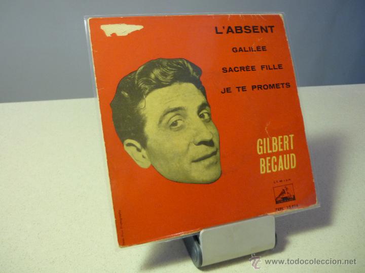 Discos de vinilo: GILBERT BECAUD   L&rsquo;ABSENT  +3 EP - Foto 1