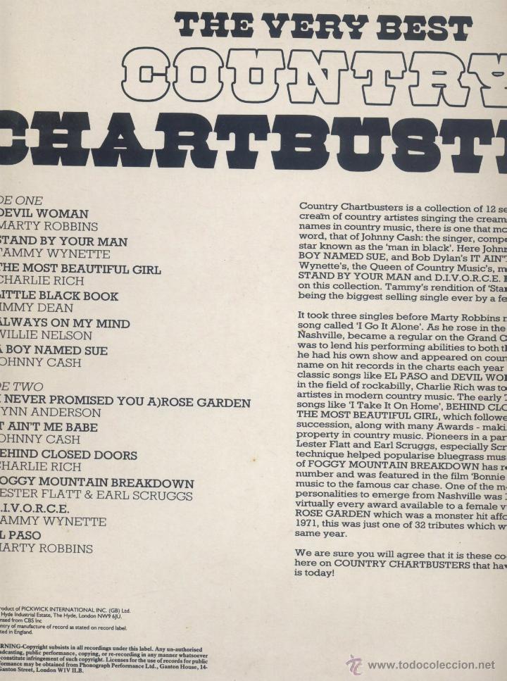 Discos de vinilo: THE VERY BEST- COUNTRY CHARTBUSTERS - Foto 2