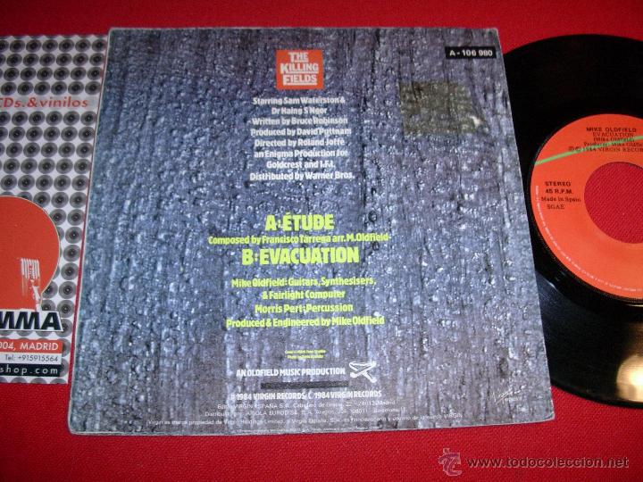 Discos de vinilo: mike oldfield  etude theme from the killing fields  1984   single - Foto 2