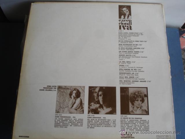 Discos de vinilo: IVA ZANICCHI EXCEPCIONAL IVA - Foto 2