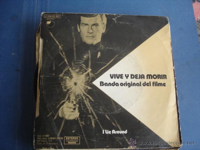 Discos de vinilo: WINGS  VIVE Y DEJA MORIR - Foto 2
