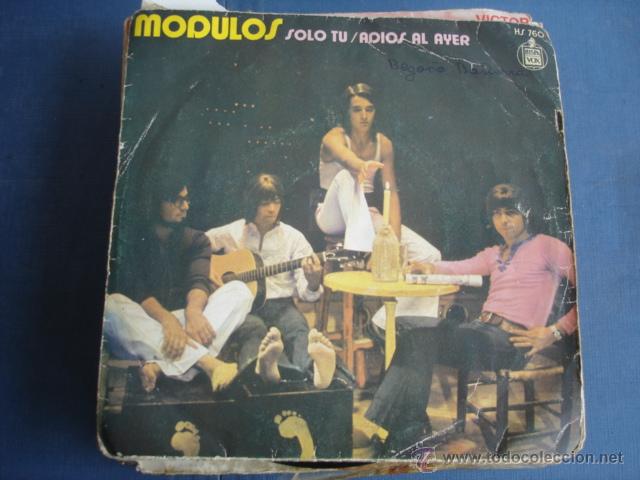 Discos de vinilo: MODULOS  SOLO TU / ADIOS AL AYER - Foto 1
