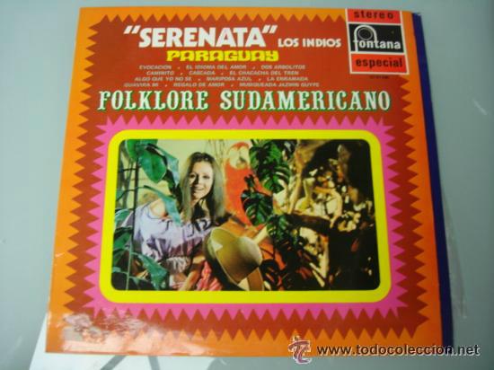 Discos de vinilo: FOLKLORE SUDAMERICANO-SERENATA LOS INDIOS PARAGUAY - Foto 1