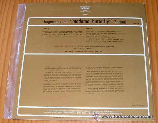 Discos de vinilo: PUCCINI- MADAMA BUTTERFLY - Foto 2