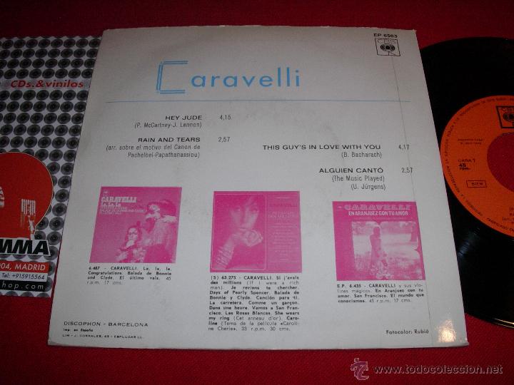 Discos de vinilo: caravelli hey jude  1969   EP - Foto 2