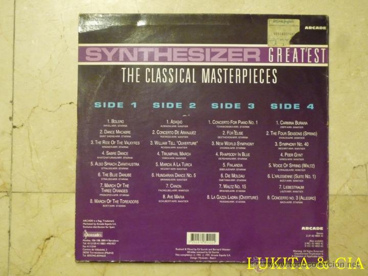 Discos de vinilo: SYNTHESIZER GREATEST - THE CLASSICAL MASTERPIECES - ARCADE 1991. - Foto 2