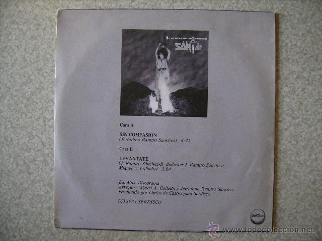 Discos de vinilo: SANTA.SIN COMPASION + 1...EX - Foto 2