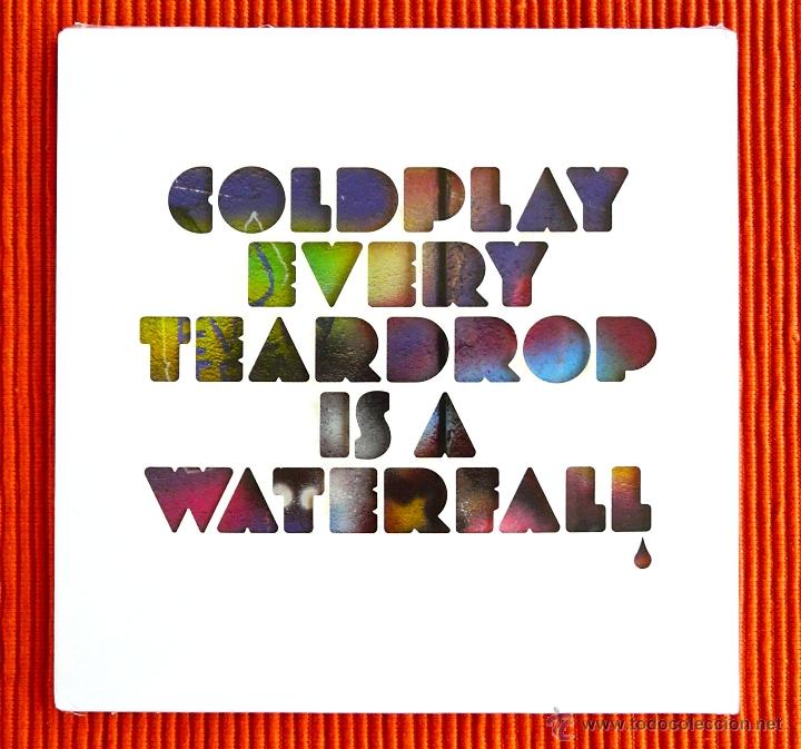 Discos de vinilo: COLDPLAY - EVERY TEARDROP IS A WATERFALL single en vinilo azul de edici&oacute;n limitada - Foto 1