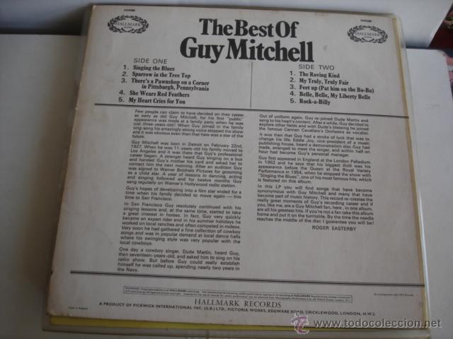 Discos de vinilo: GUY MITCHELL THE BEST OF GUY MITCHELL - Foto 2