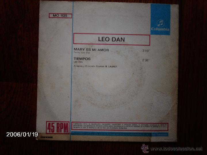 Discos de vinilo: leo dan - mary es mi amor + tiempos - Foto 2