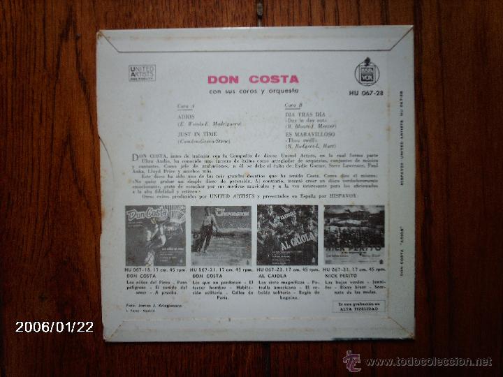 Discos de vinilo: don costa sus coros y su orquesta   -   adios  +  3 - Foto 2