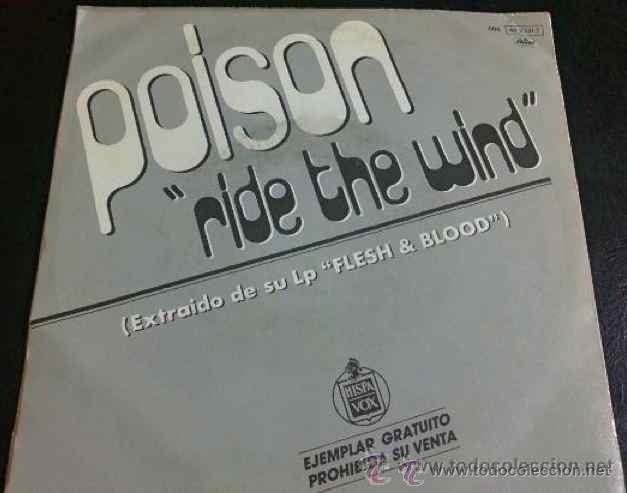 Discos de vinilo: POISON - RIDE THE WIND - SINGLE PROMO - Foto 1