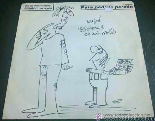 Discos de vinilo: BOTONES - PARA PEDIRTE PERD&Oacute;N - SINGLE PROMOCIONAL - Foto 1