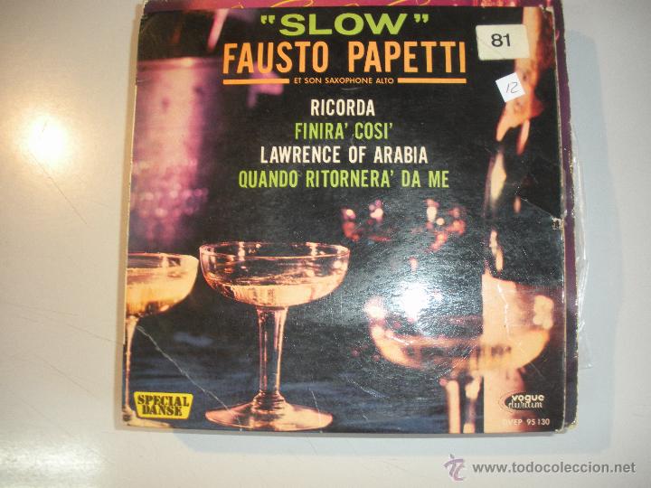 Discos de vinilo: MAGNIFICO SINGLE DE - FAUSTO PAPETTI - - Foto 1