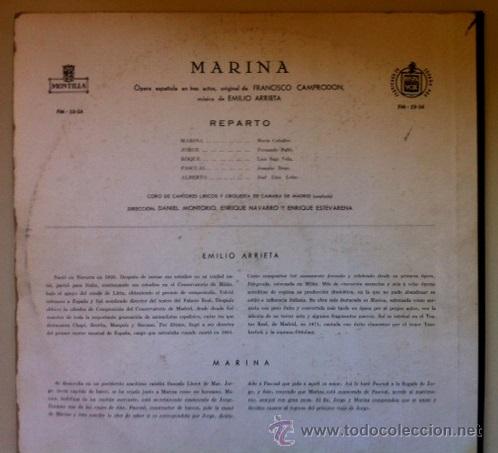 Discos de vinilo: MARINA - EMILIO ARRIETA - DOS LPS - Foto 2