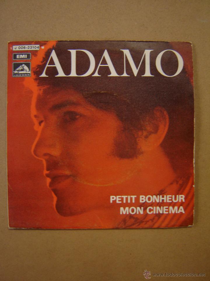Discos de vinilo: Adamo  - Petit bonheur - Mon cinema - Foto 1