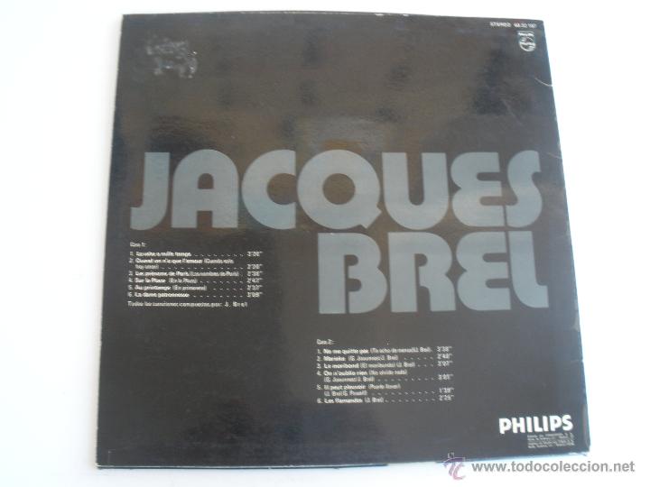 Discos de vinilo: JAQUES BREL - DISCO DE ORO - Foto 3