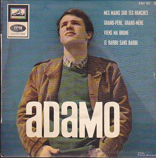 Discos de vinilo: EP  ADAMO  MES MAINS SUR TES HANCHES - Foto 1
