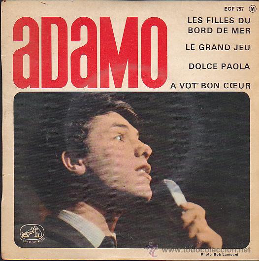 Discos de vinilo: EP ADAMO LES FILLES DU BORD DE MER - Foto 1